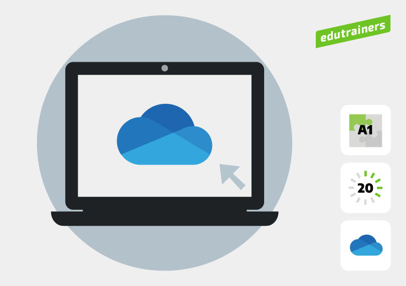 Laptop met Microsoft 365 OneDrive