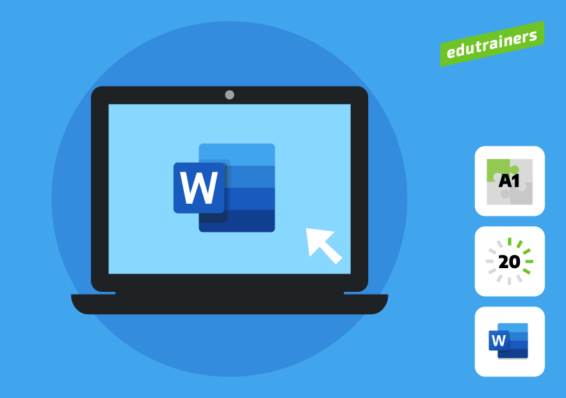 Laptop met Microsoft 365 Word