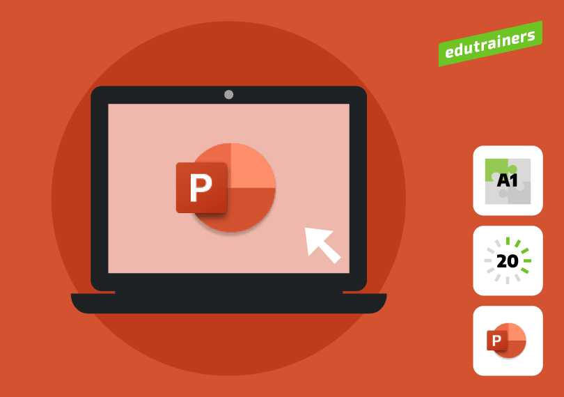 Laptop met Microsoft 365 PowerPoint