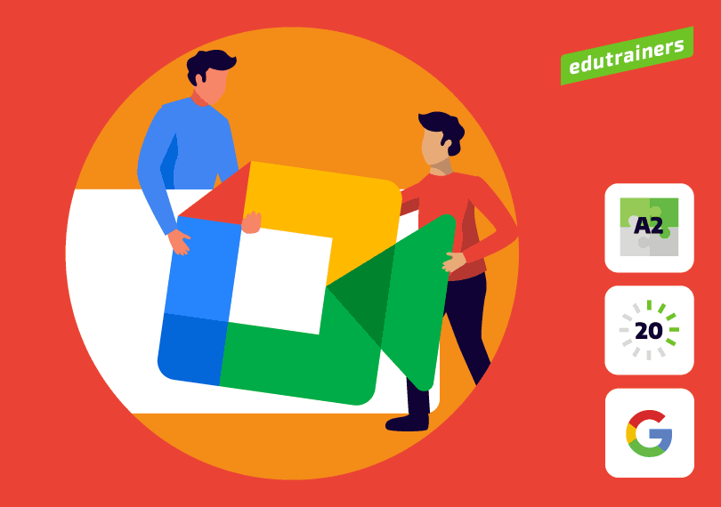 2 jongens dragen het google meet logo