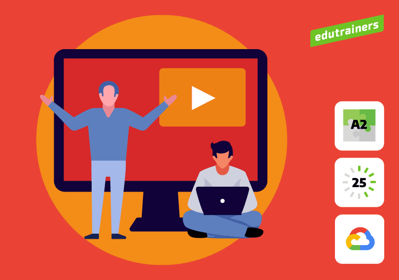 man en jongen voor computer met video