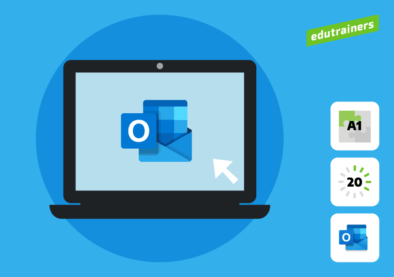 Laptop met Outlook Mail