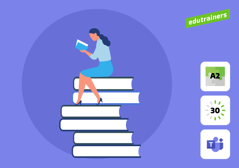 Een vrouw op boeken