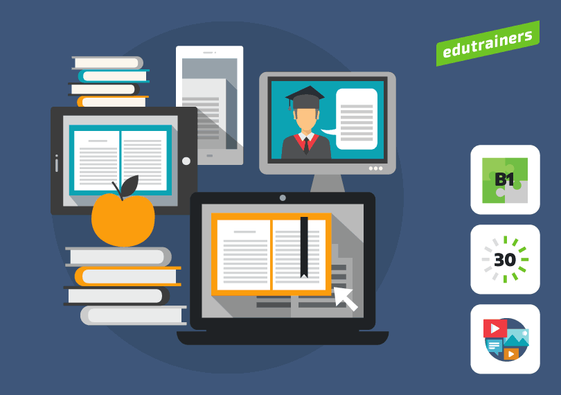 Verschillende methodes en werkvormen : laptops computers boeken tablets