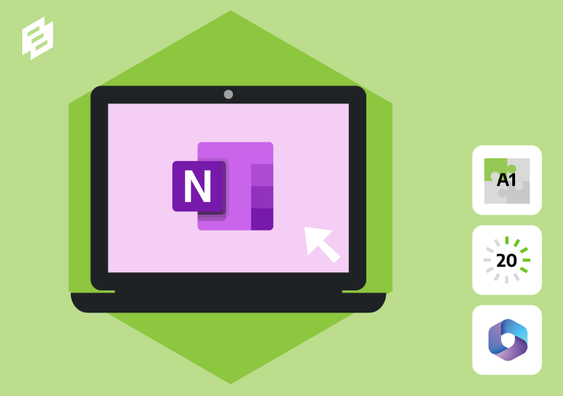 Laptop met Microsoft 365 OneNote