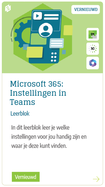 instellingen in teams