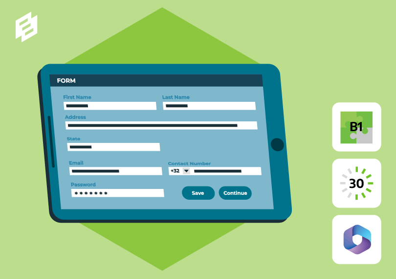 tablet met form op pagina