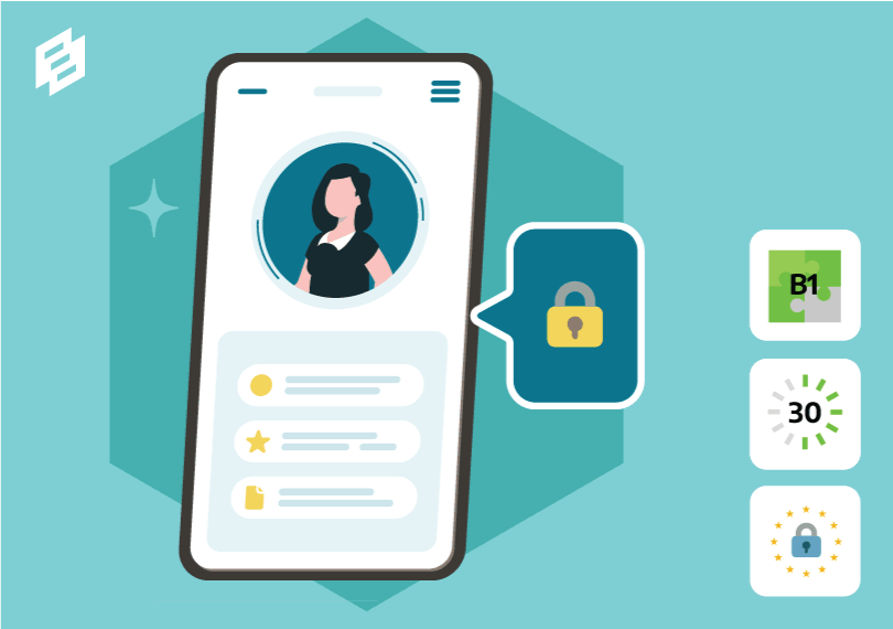 smartphone met video en een slot icoontje