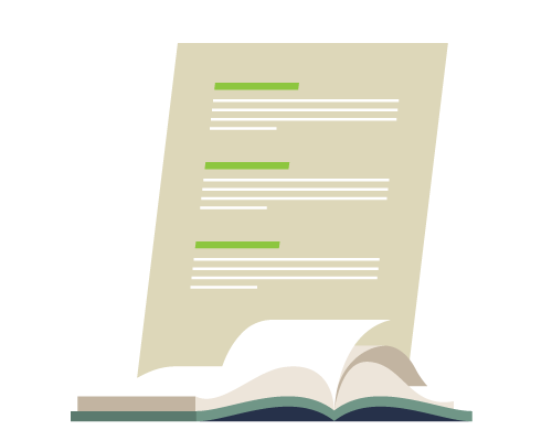 open boek en document