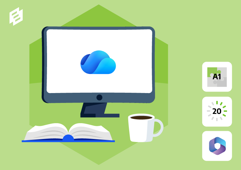 Laptop met Microsoft 365 OneDrive