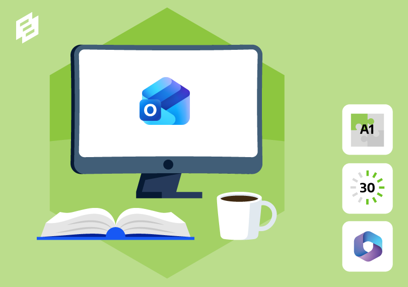 Laptop met Outlook Mail